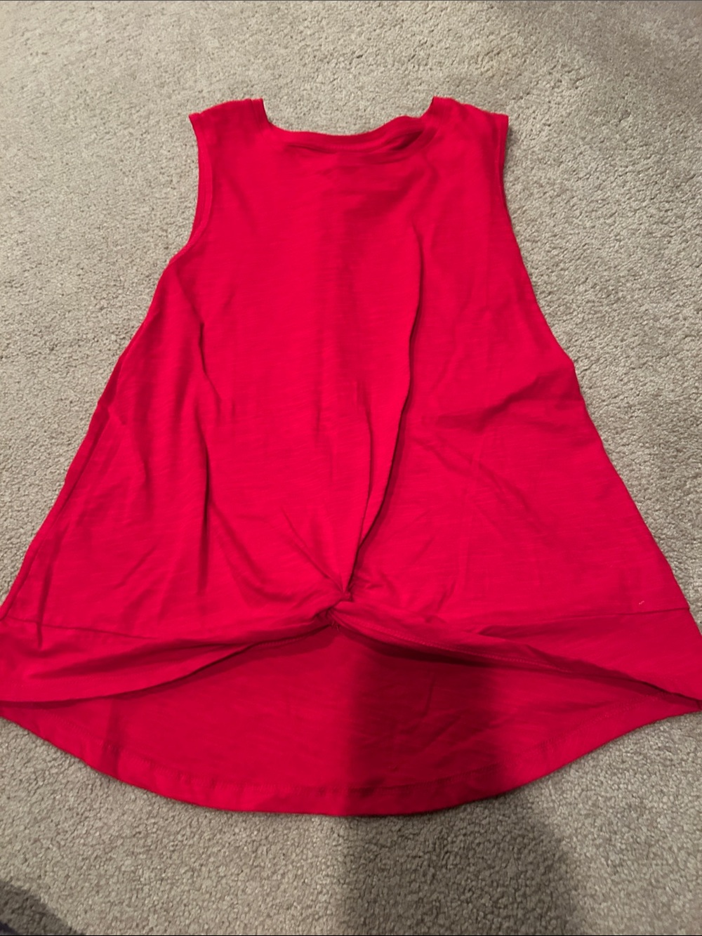 a new day Bright Red Knot-Front Sleeveless Tank